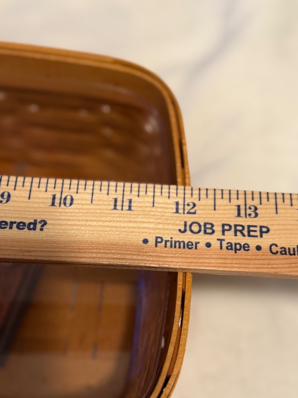 Longaberger Long Tissue Basket with Protector - Picture 5 of 6